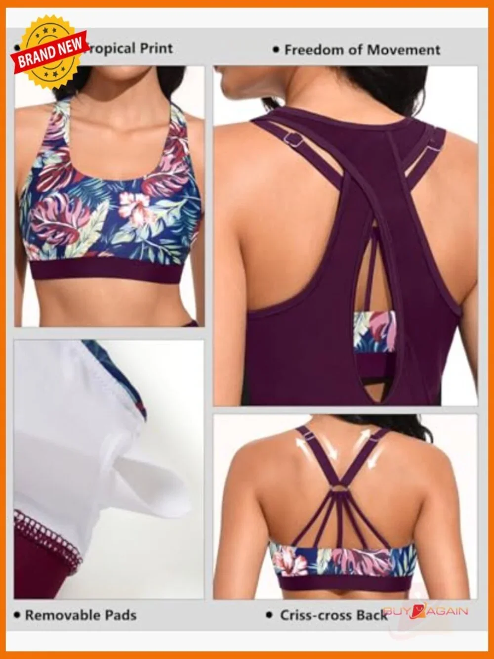 3 Piece Tankini Set with Tummy Control & High Waist Shorts